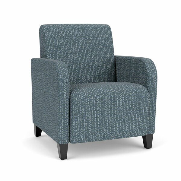 Lesro Siena Lounge Reception Guest Chair, Black, RF Serene Upholstery SN1101